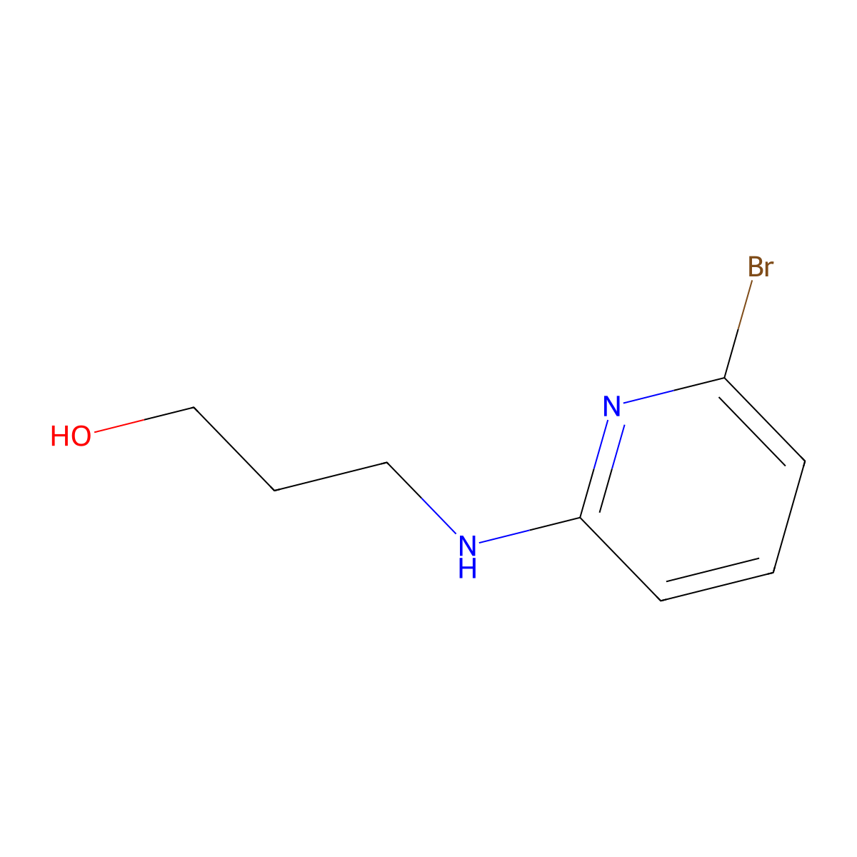 3-(6-Bromo-pyridin-2-ylamino)-propan-1-ol molecular structure, CAS 478366-42-6