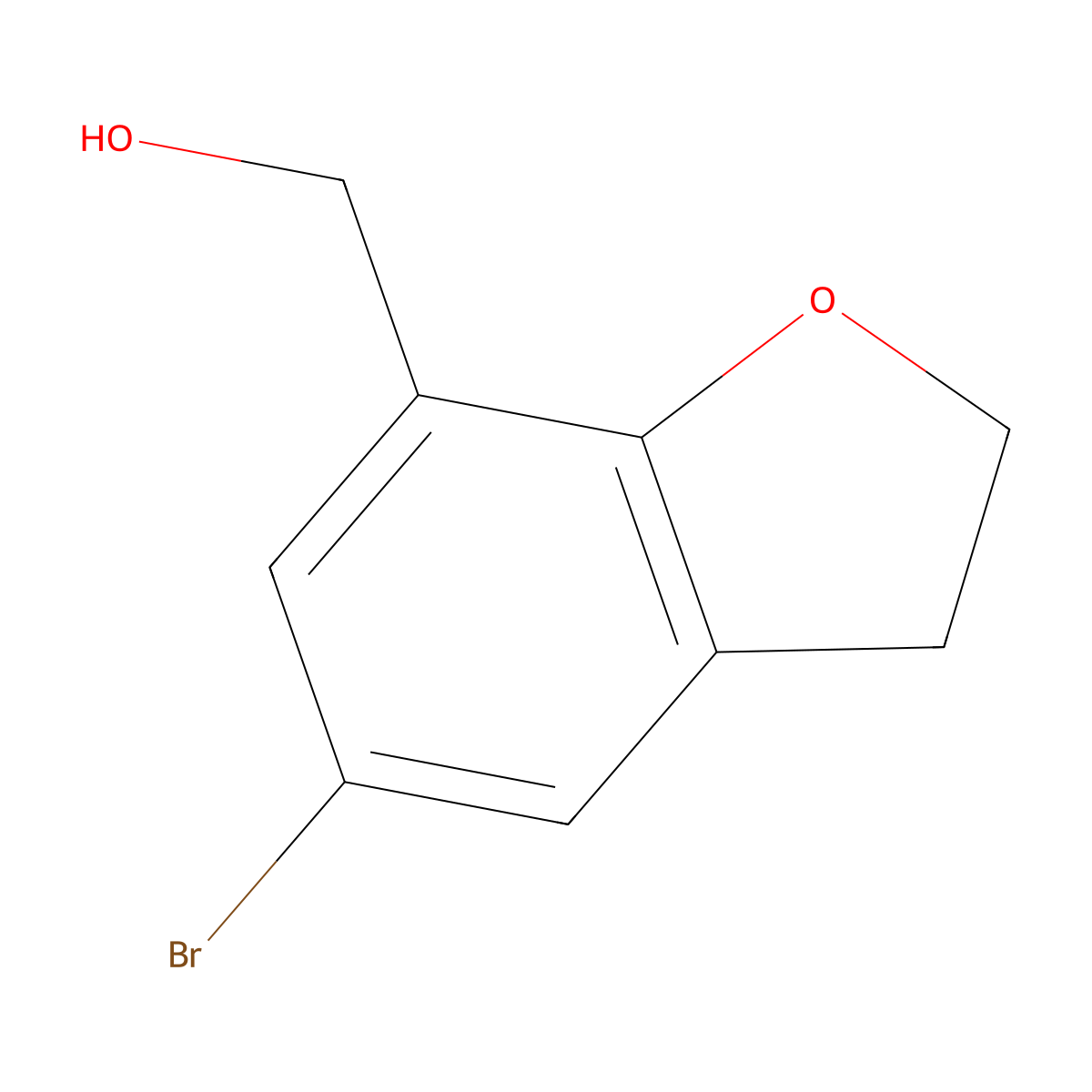 (5-Bromo-2,3-dihydro-1-benzofuran-7-yl)methanol molecular structure, CAS 478375-01-8