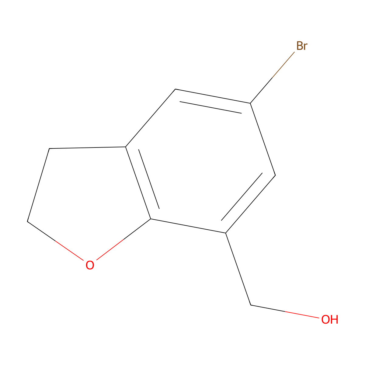 (5-Bromo-2,3-dihydro-1-benzofuran-7-yl)methanol molecular structure, CAS 478375-01-8