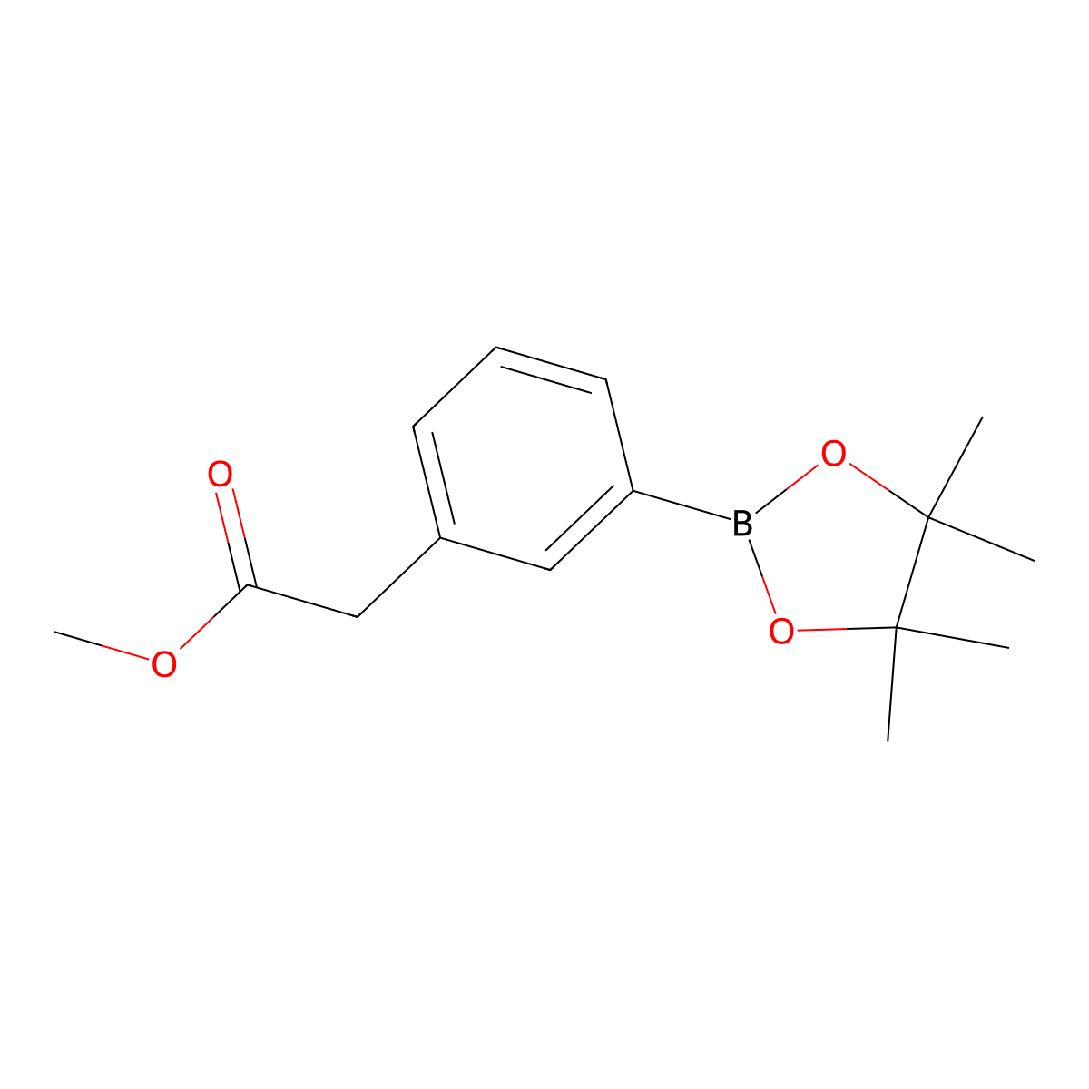 3-(2-Methoxy-2-oxoethyl)phenylboronic acid, pinacol ester molecular structure, CAS 478375-42-7