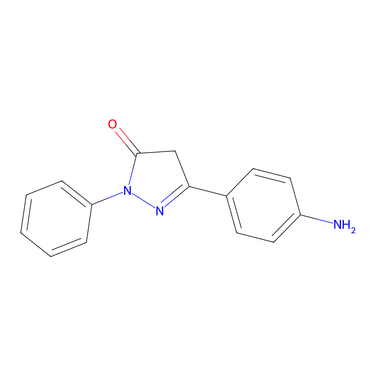 5-(4-aminophenyl)-2-phenyl-4H-pyrazol-3-one molecular structure, CAS 478398-27-5