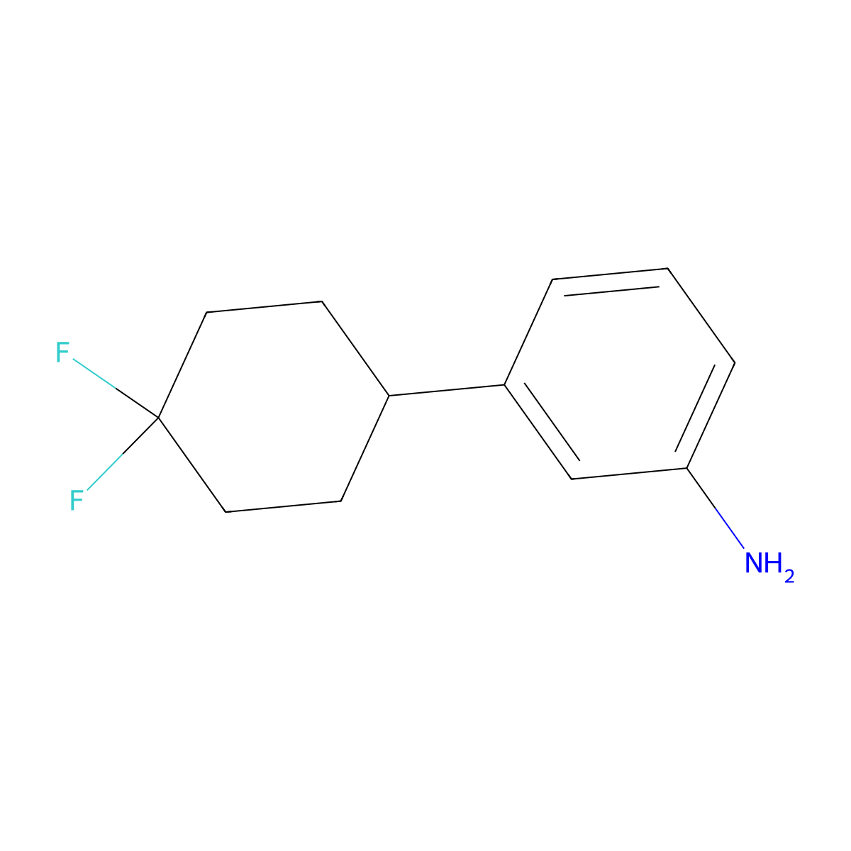 3-(4,4-Difluorocyclohexyl)aniline molecular structure, CAS 478403-44-0
