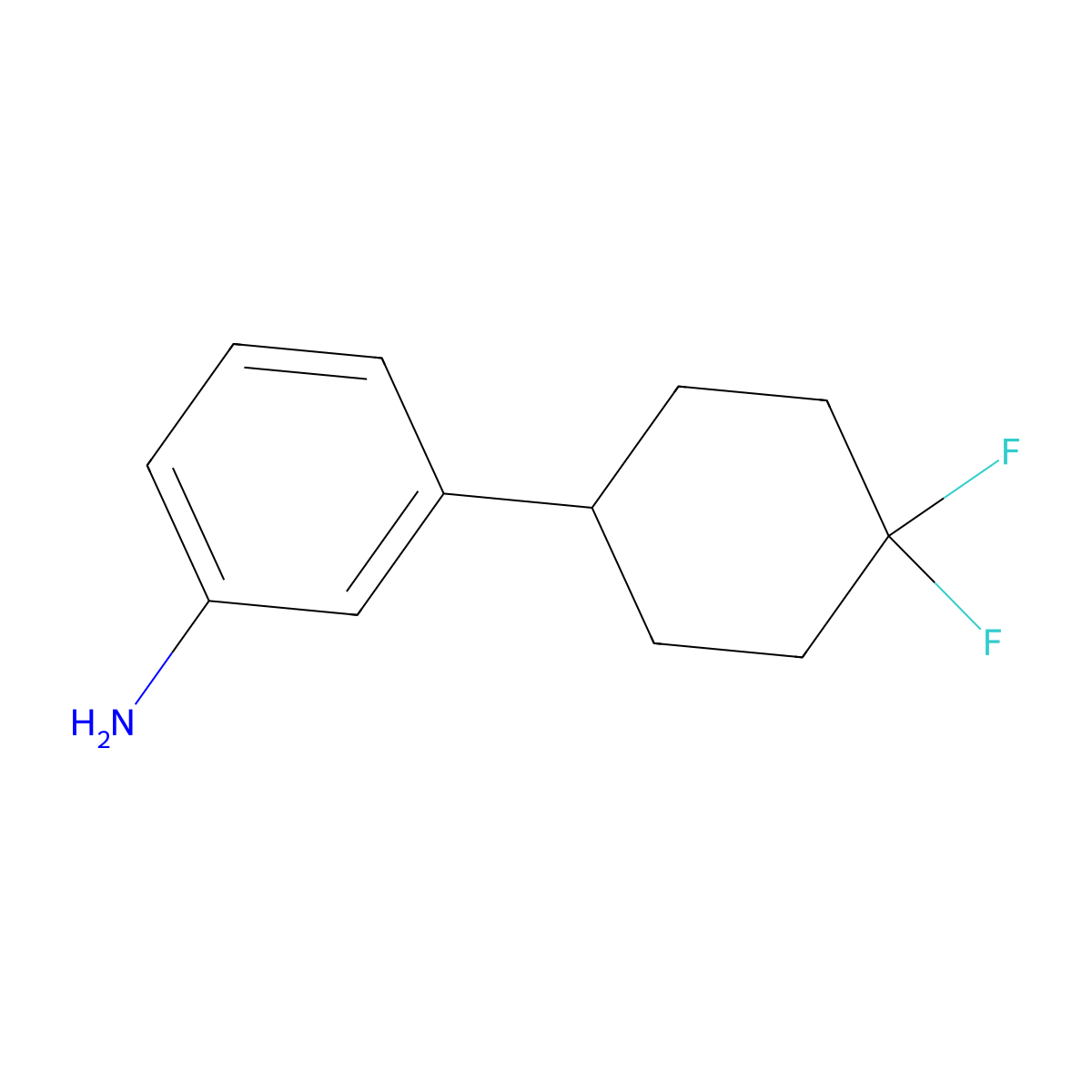 3-(4,4-Difluorocyclohexyl)aniline molecular structure, CAS 478403-44-0