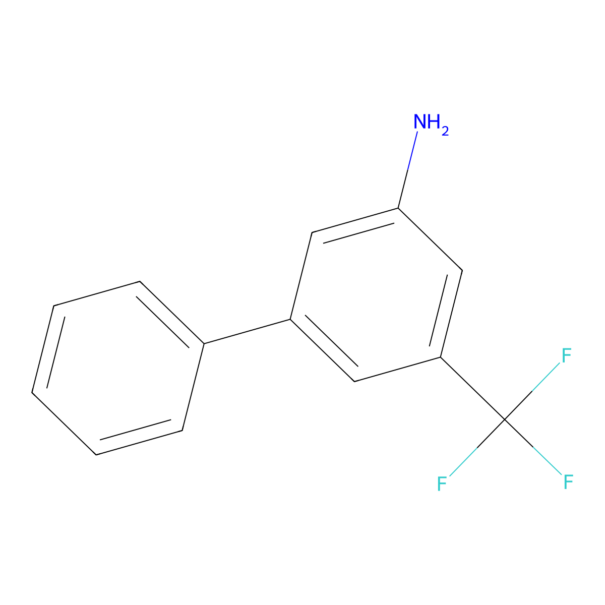 3-Amino-5-(trifluoromethyl)biphenyl molecular structure, CAS 478403-57-5