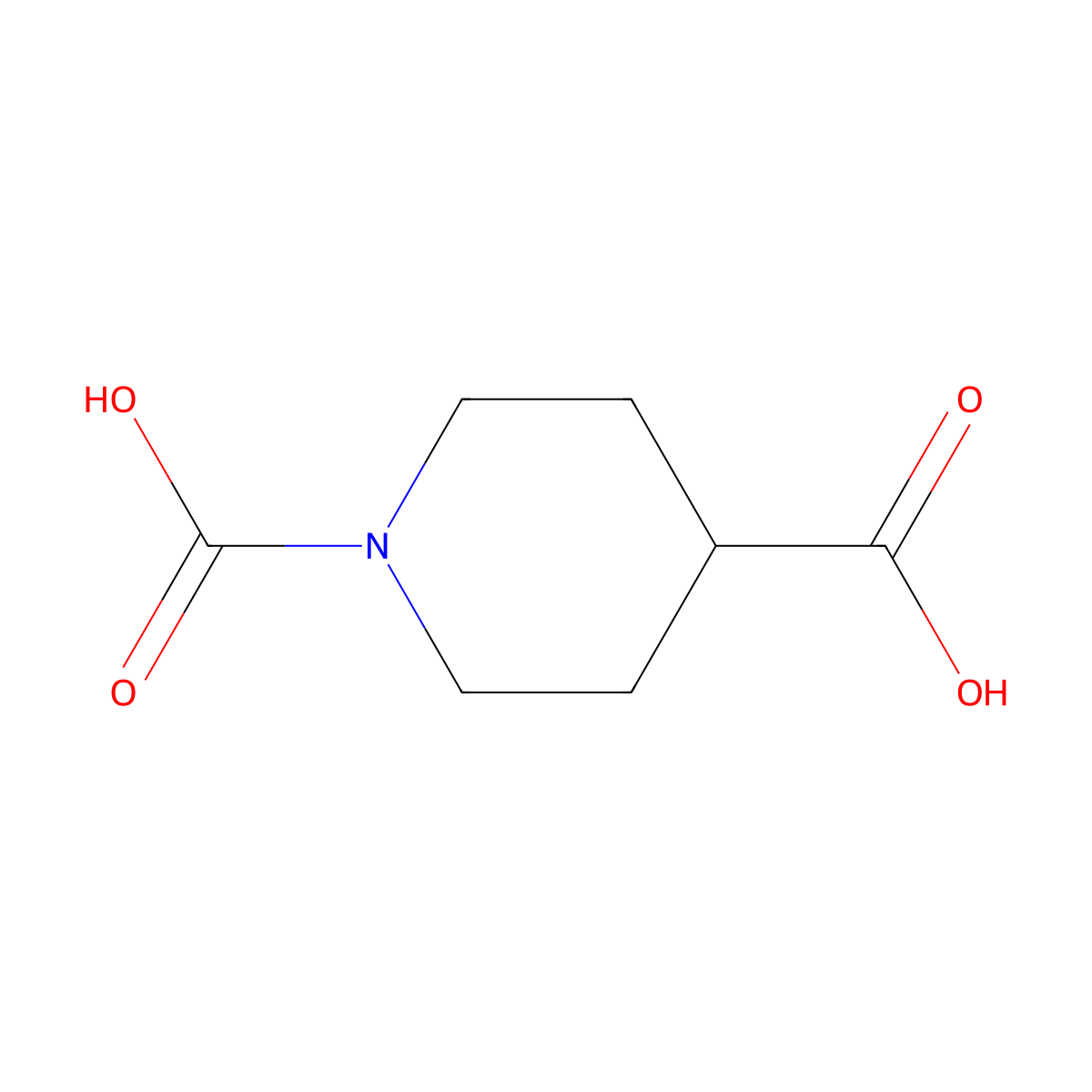 1,4-Piperidinedicarboxylic acid molecular structure, CAS 478408-77-4