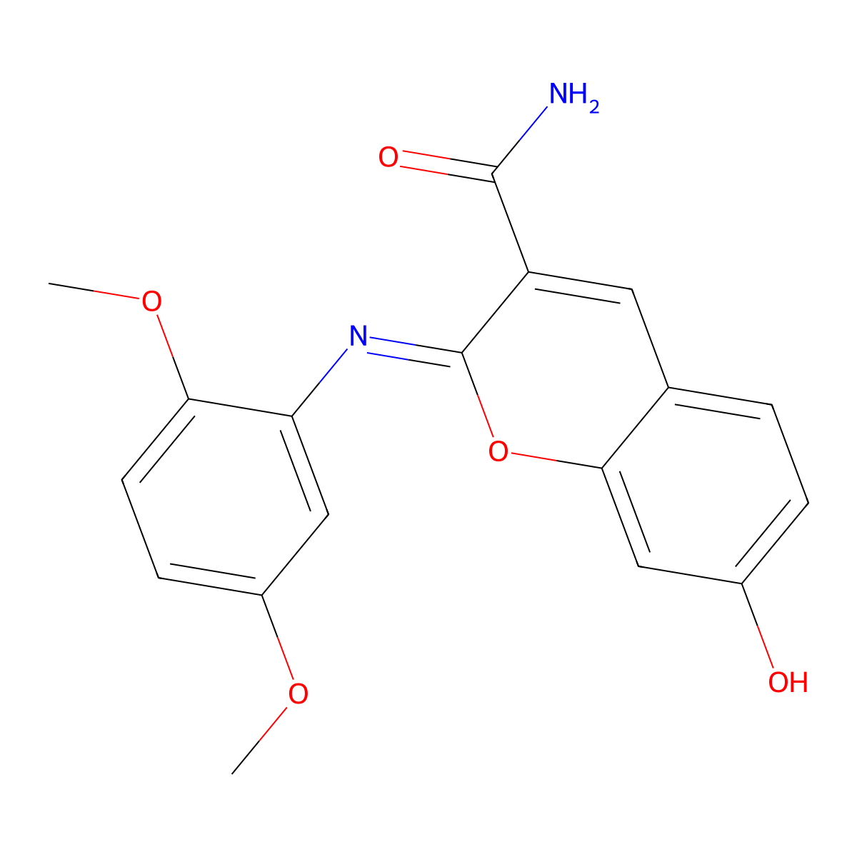 (2Z)-2-[(2,5-dimethoxyphenyl)imino]-7-hydroxy-2H-chromene-3-carboxamide molecular structure, CAS 478481-91-3