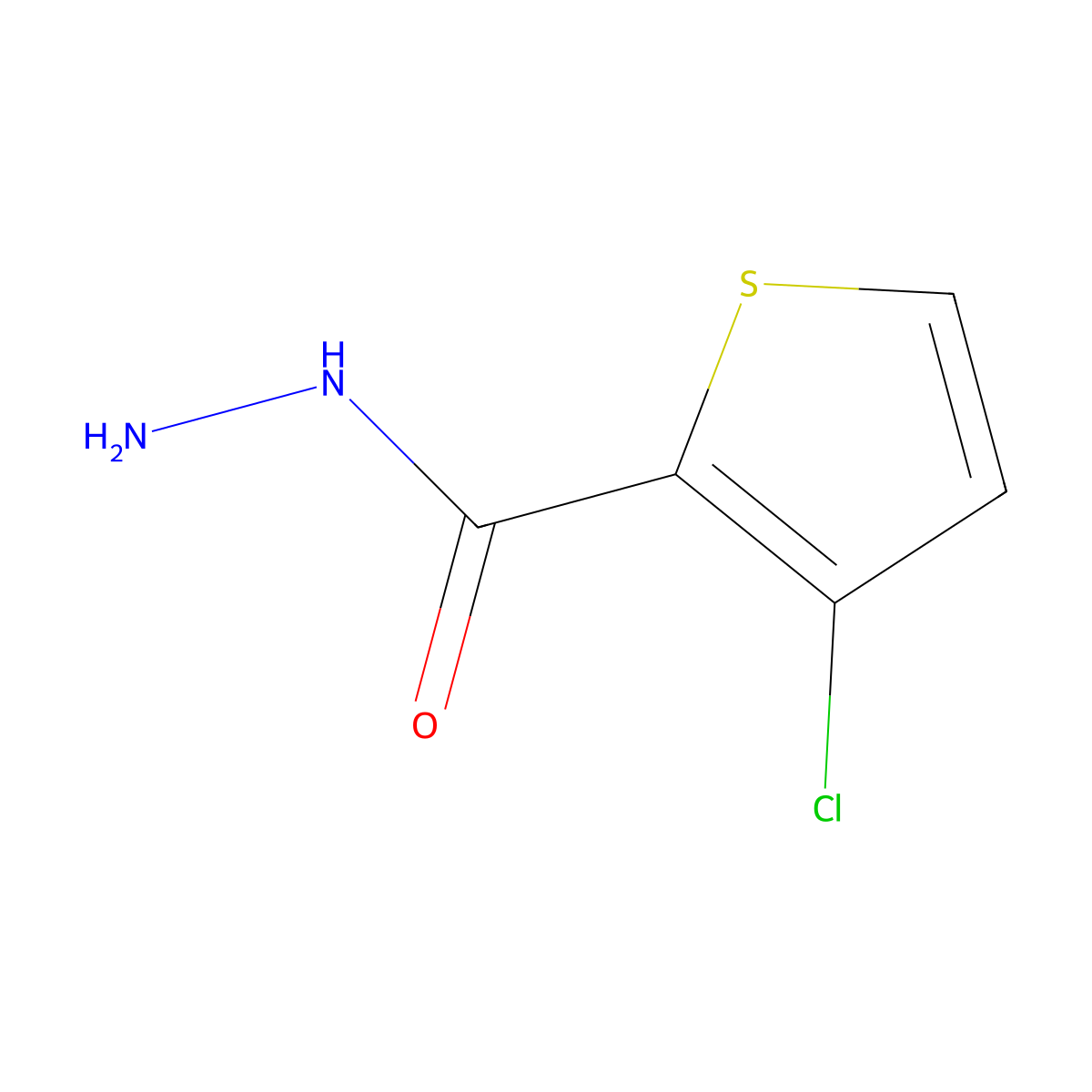 3-Chlorothiophene-2-carbohydrazide molecular structure, CAS 478483-31-7