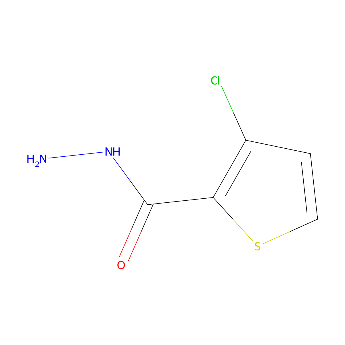 3-Chlorothiophene-2-carbohydrazide molecular structure, CAS 478483-31-7