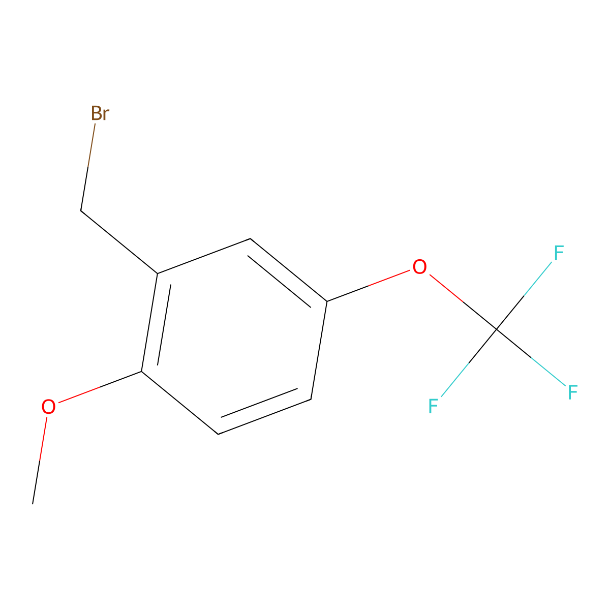 2-Methoxy-5-(trifluoromethoxy)benzyl bromide molecular structure, CAS 478484-53-6
