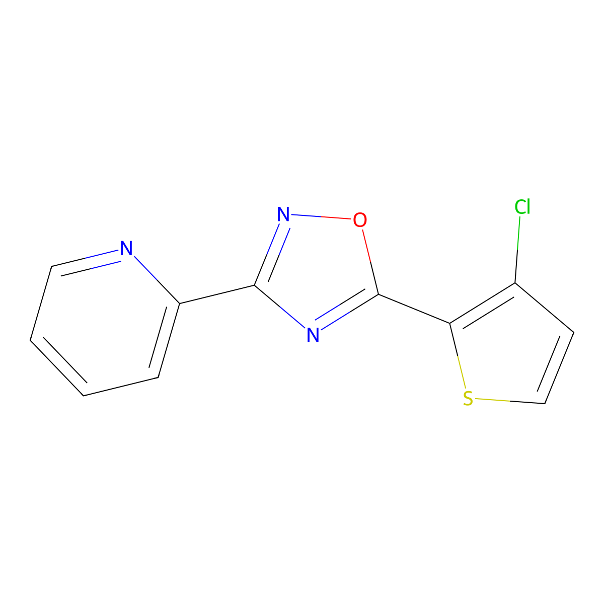 2-[5-(3-Chlorothiophen-2-yl)-1,2,4-oxadiazol-3-yl]pyridine molecular structure, CAS 478488-64-1