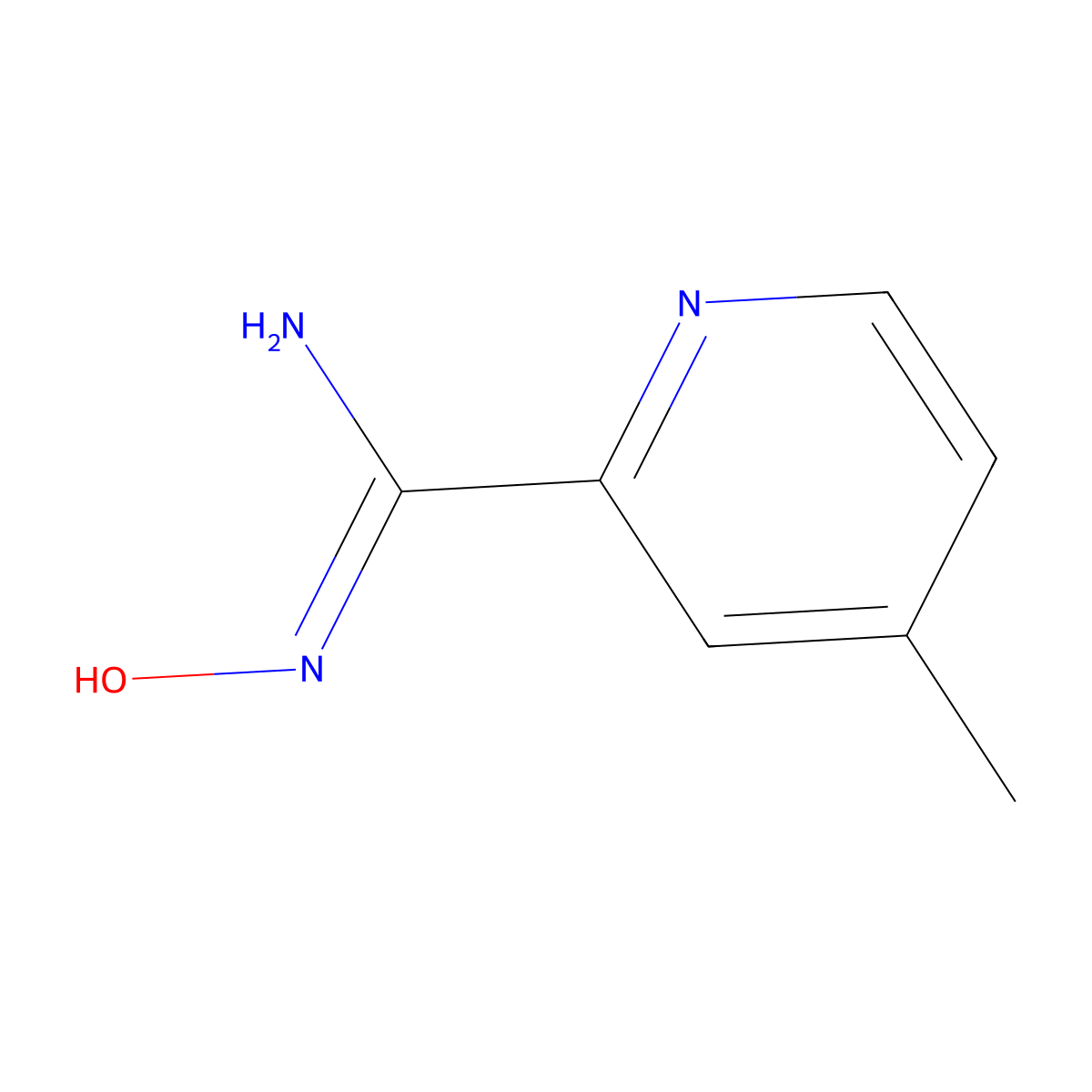 N-Hydroxy-4-methyl-pyridine-2-carboxamidine molecular structure, CAS 478489-76-8