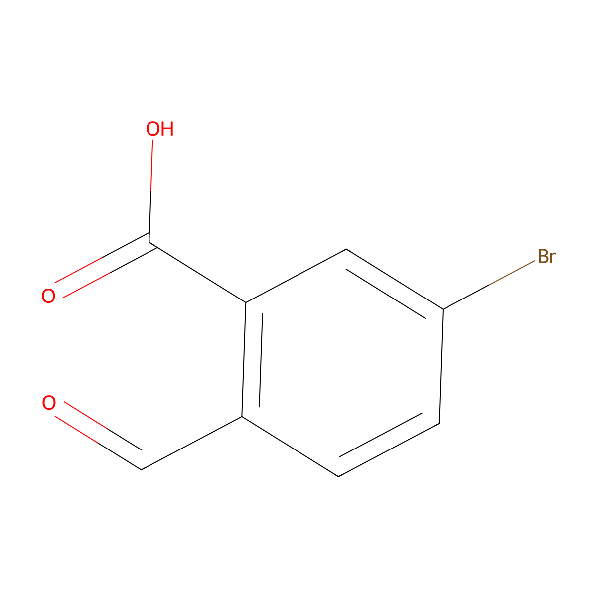 5-Bromo-2-formylbenzoic acid molecular structure, CAS 4785-52-8