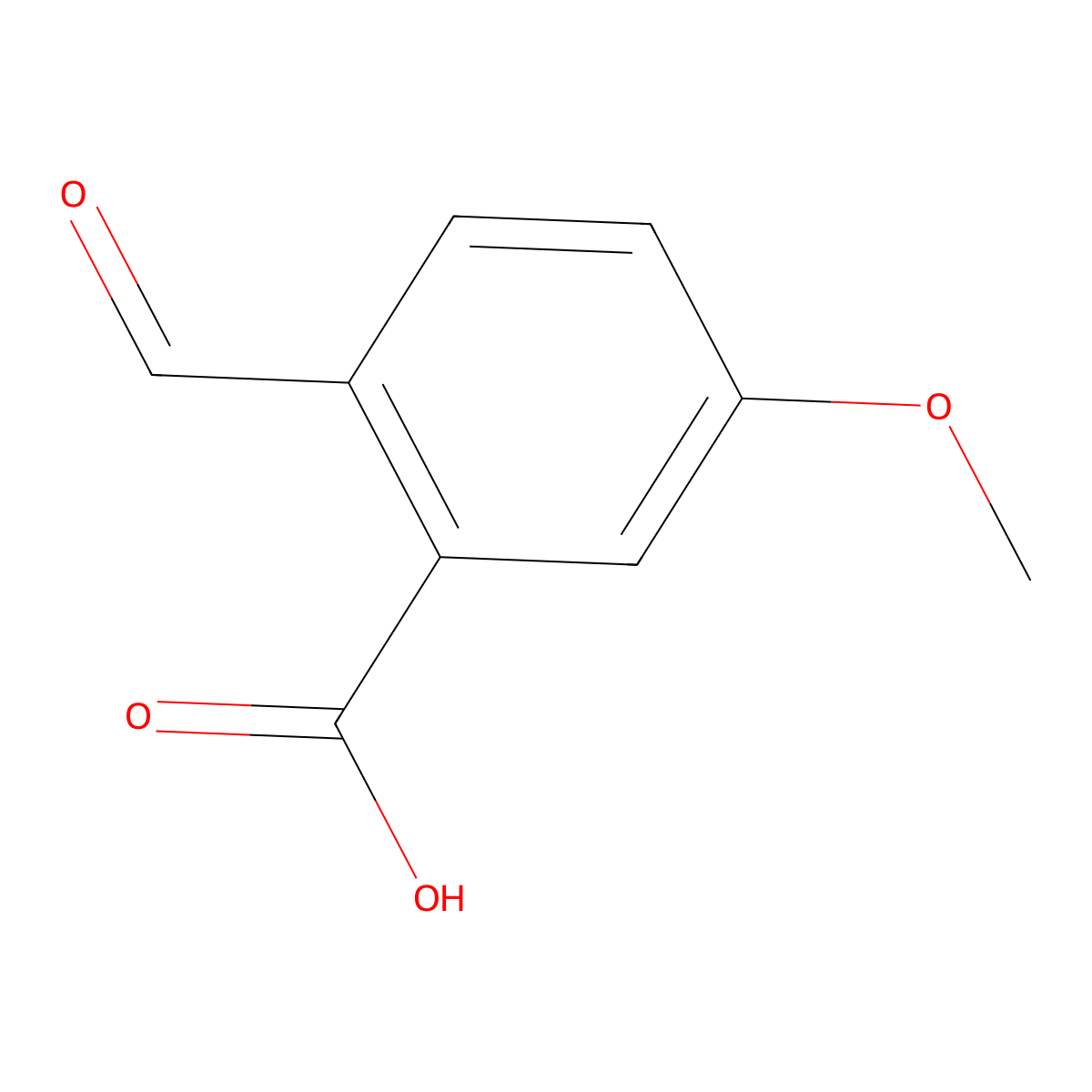 2-Formyl-5-methoxybenzoic acid molecular structure, CAS 4785-56-2
