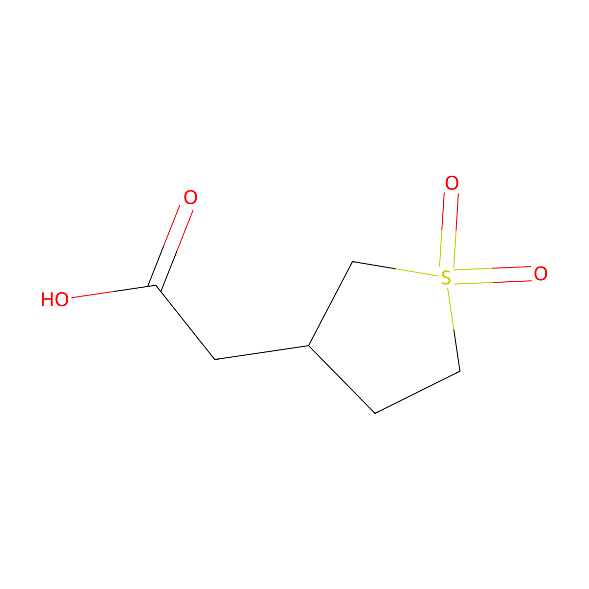 2-(1,1-Dioxo-1lambda6-thiolan-3-yl)acetic acid molecular structure, CAS 4785-66-4