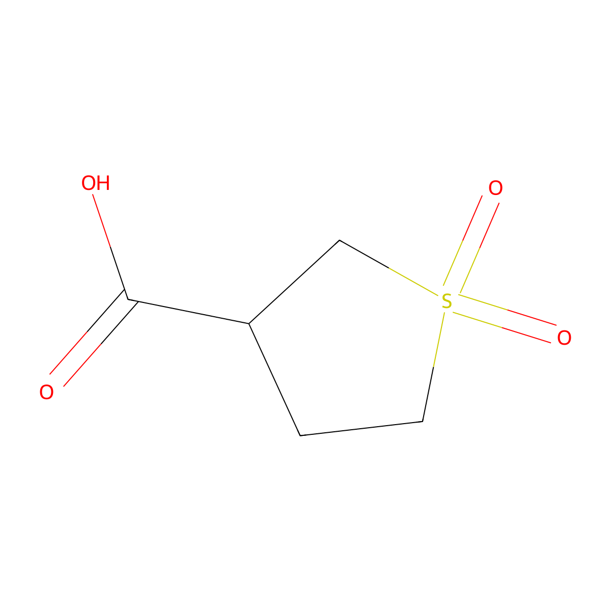1,1-Dioxo-1lambda6-thiolane-3-carboxylic acid molecular structure, CAS 4785-67-5
