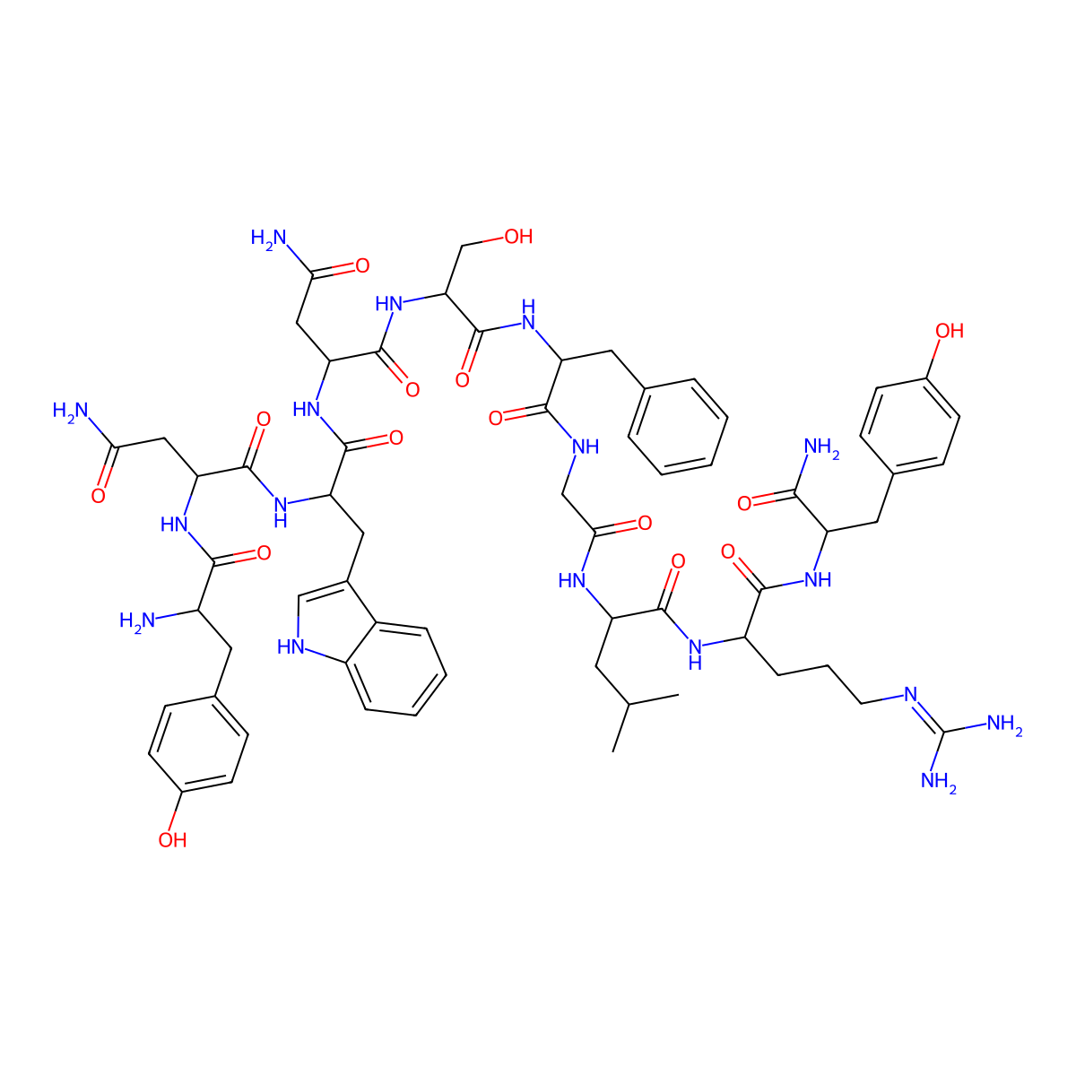 Kisspeptin-10, rat molecular structure, CAS 478507-53-8