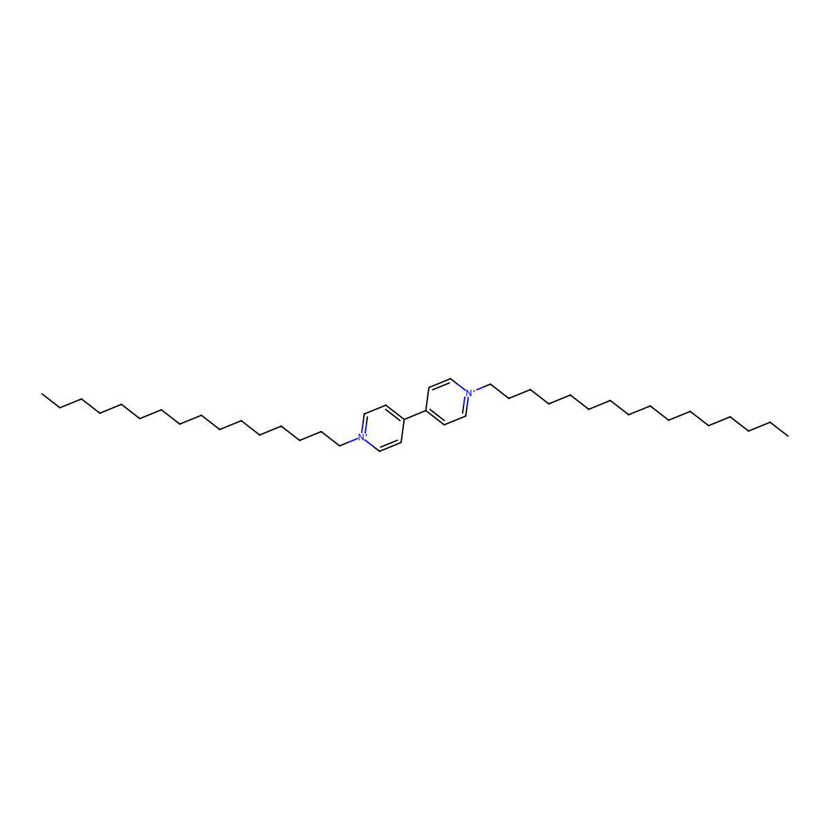 4,4'-Bipyridinium, 1,1'-dihexadecyl- molecular structure, CAS 47853-21-4