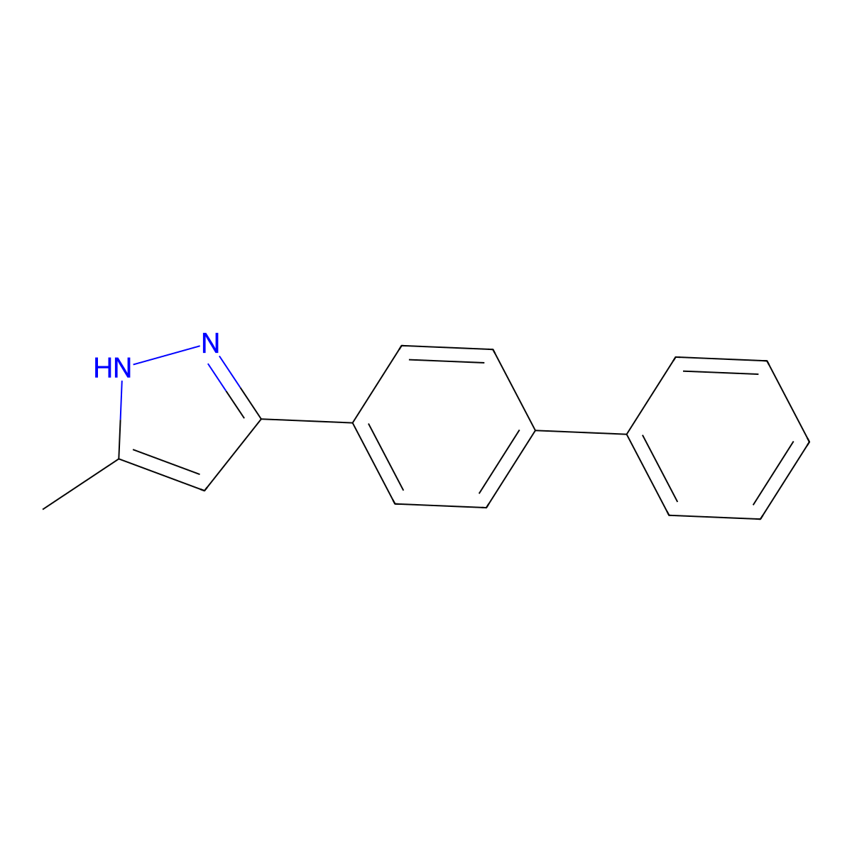 5-Biphenyl-4-yl-3-methyl-1H-pyrazole molecular structure, CAS 478541-27-4