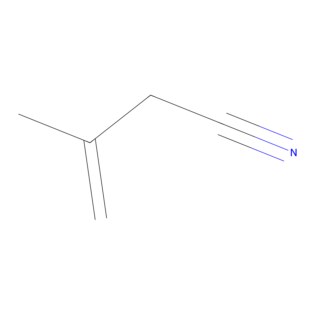 3-Methyl-3-butenenitrile molecular structure, CAS 4786-19-0
