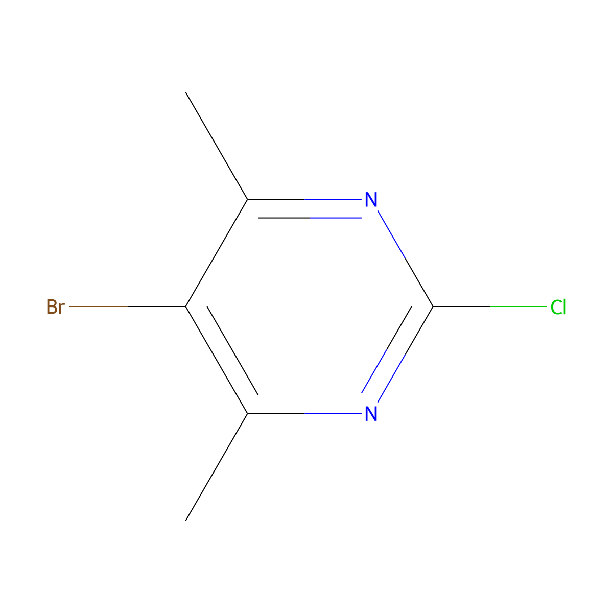 5-Bromo-2-chloro-4,6-dimethylpyrimidine molecular structure, CAS 4786-72-5