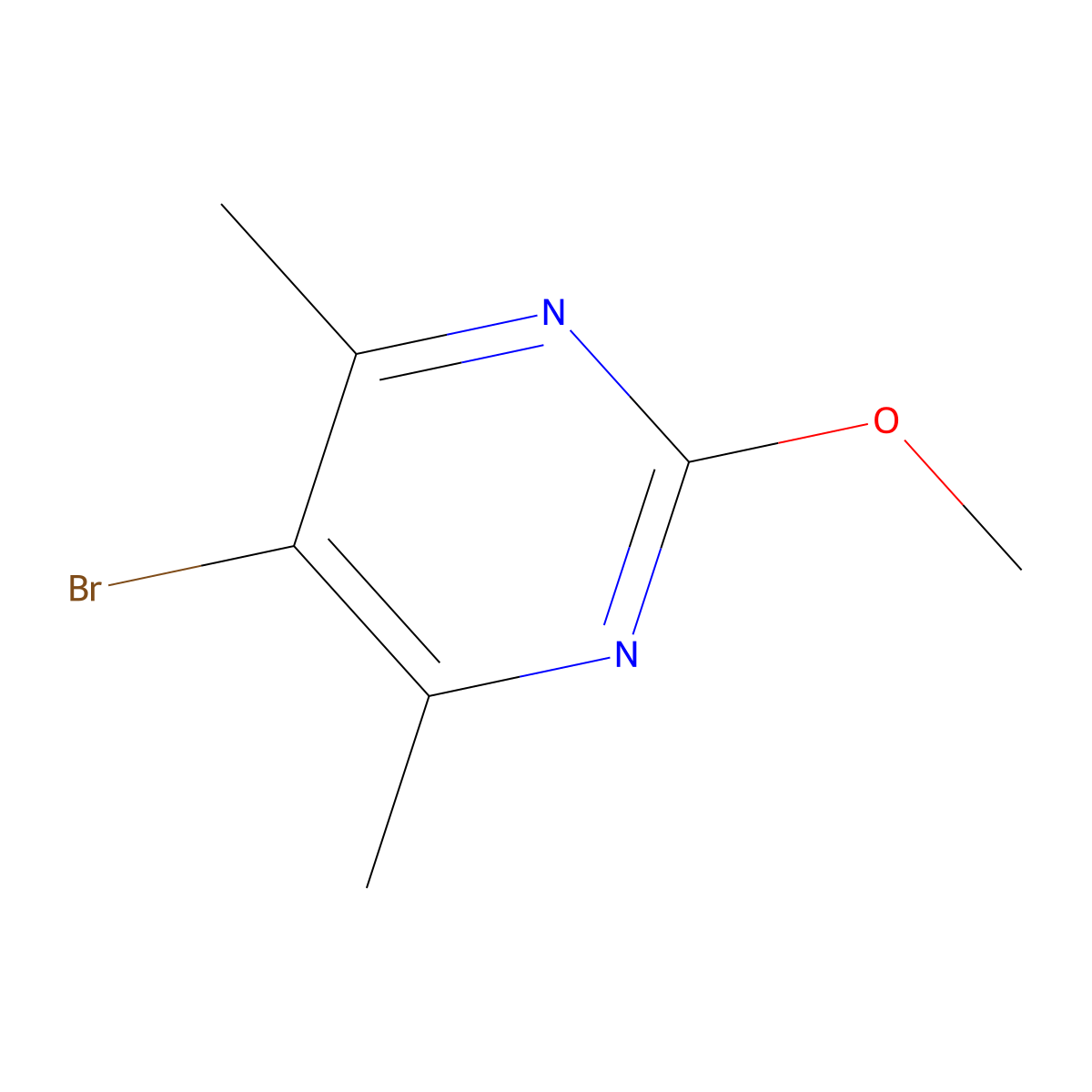 5-Bromo-2-methoxy-4,6-dimethyl-pyrimidine molecular structure, CAS 4786-73-6