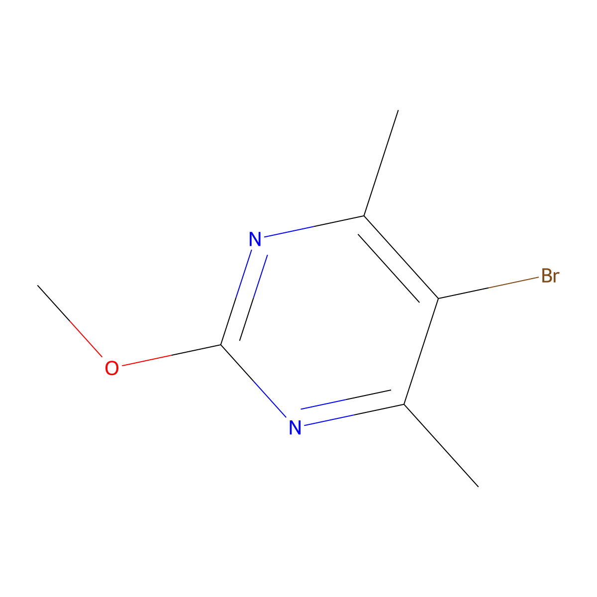 5-Bromo-2-methoxy-4,6-dimethyl-pyrimidine molecular structure, CAS 4786-73-6