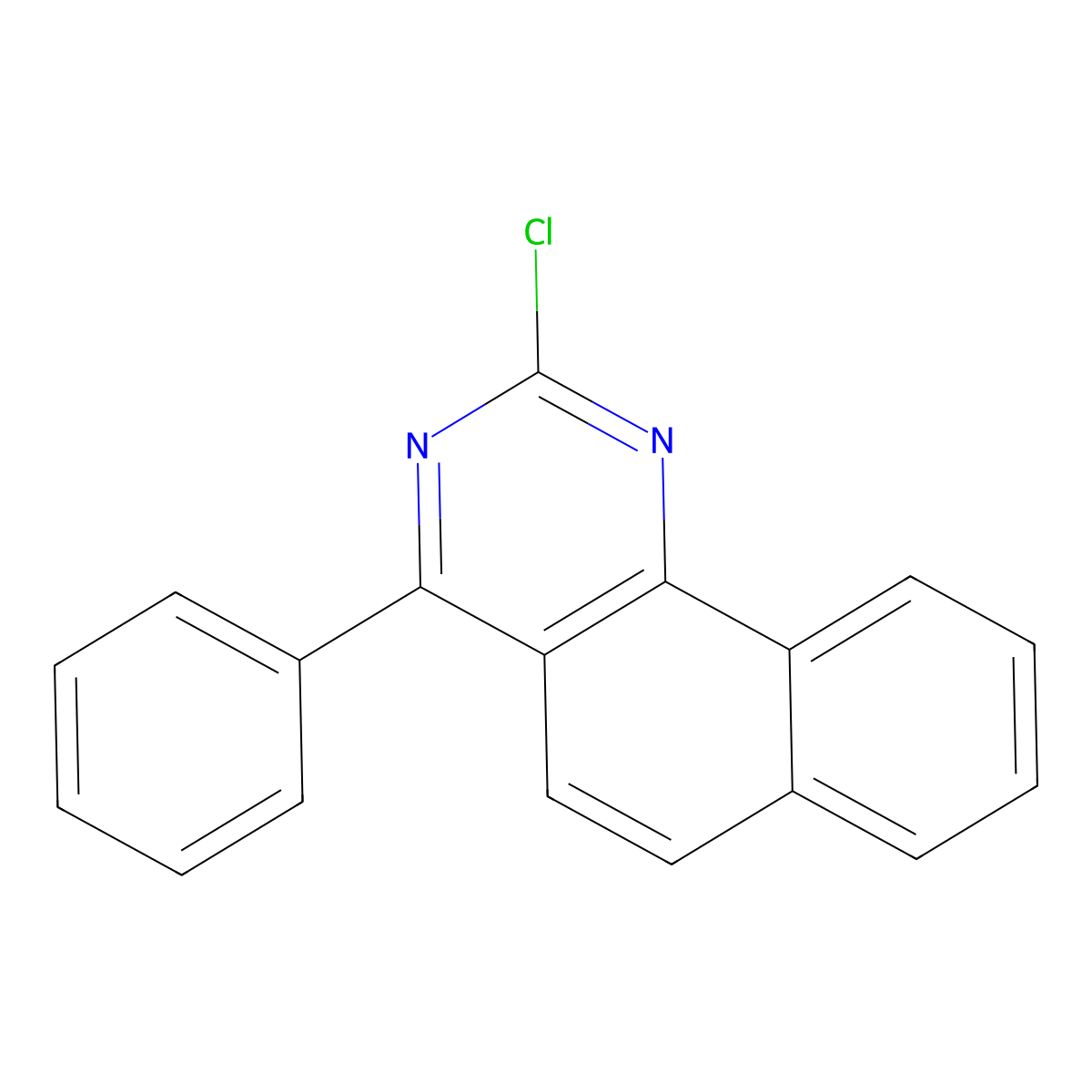 2-Chloro-4-phenylbenzo[h]quinazoline molecular structure, CAS 4786-80-5