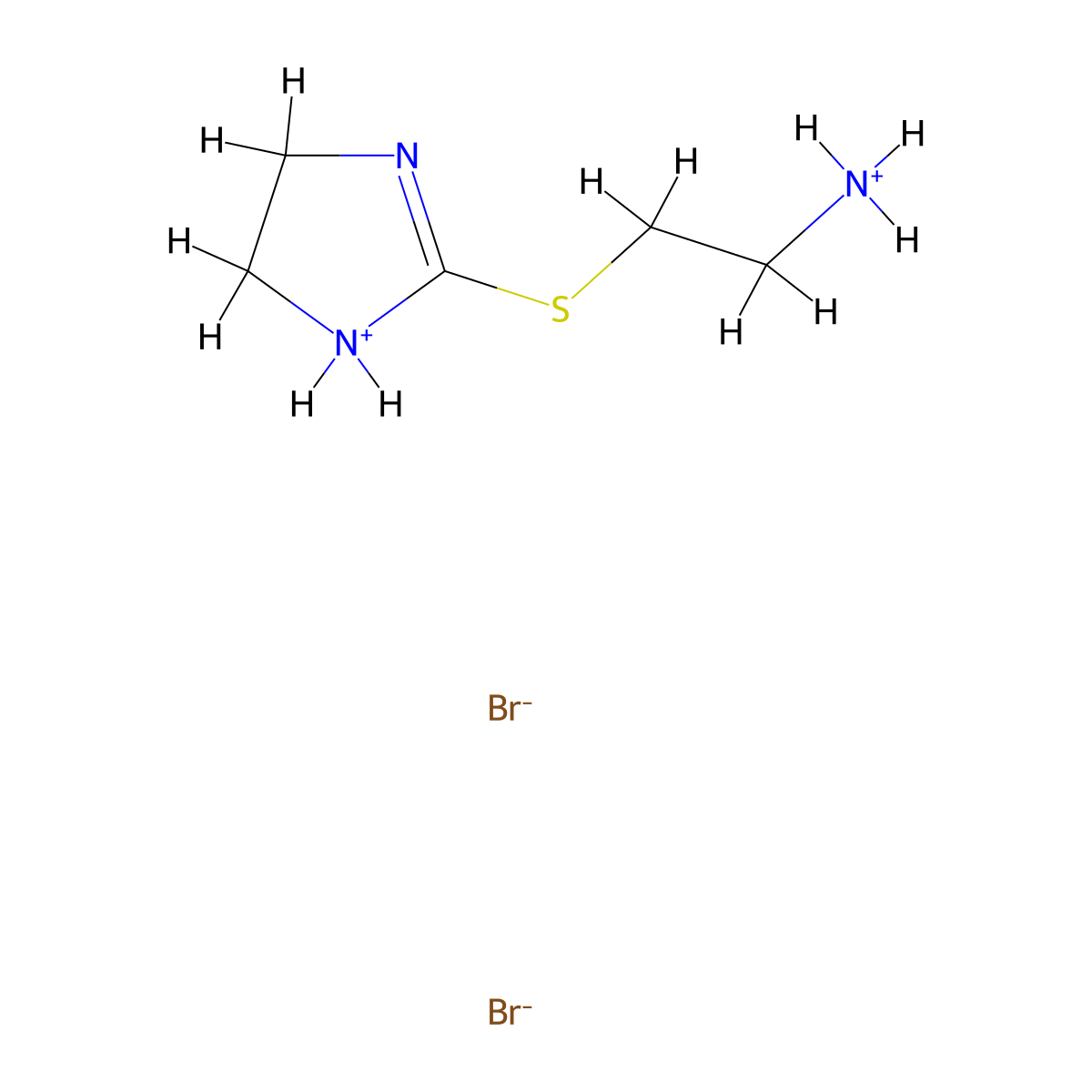 2-Imidazoline, 2-((2-aminoethyl)thio)-, dihydrobromide molecular structure, CAS 4786-84-9