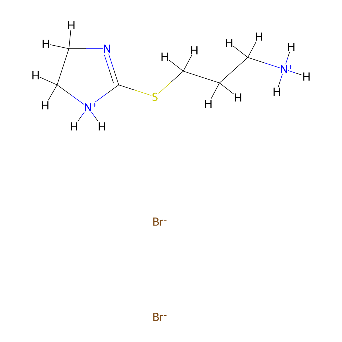 2-Imidazoline, 2-(3-aminopropylthio)-, dihydrobromide molecular structure, CAS 4786-85-0