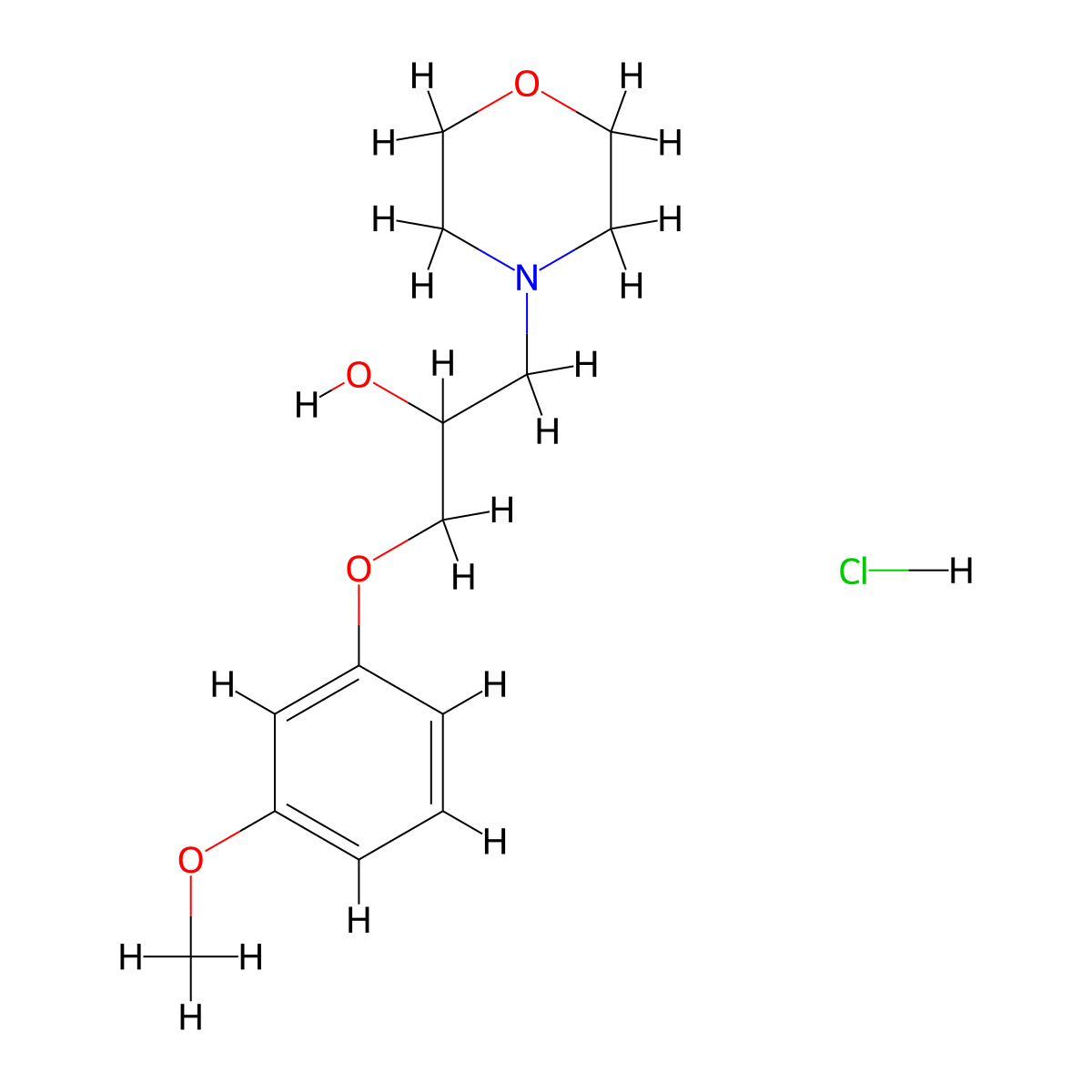 1-(3-Methoxyphenoxy)-3-morpholin-4-ylpropan-2-ol molecular structure, CAS 478614-44-7