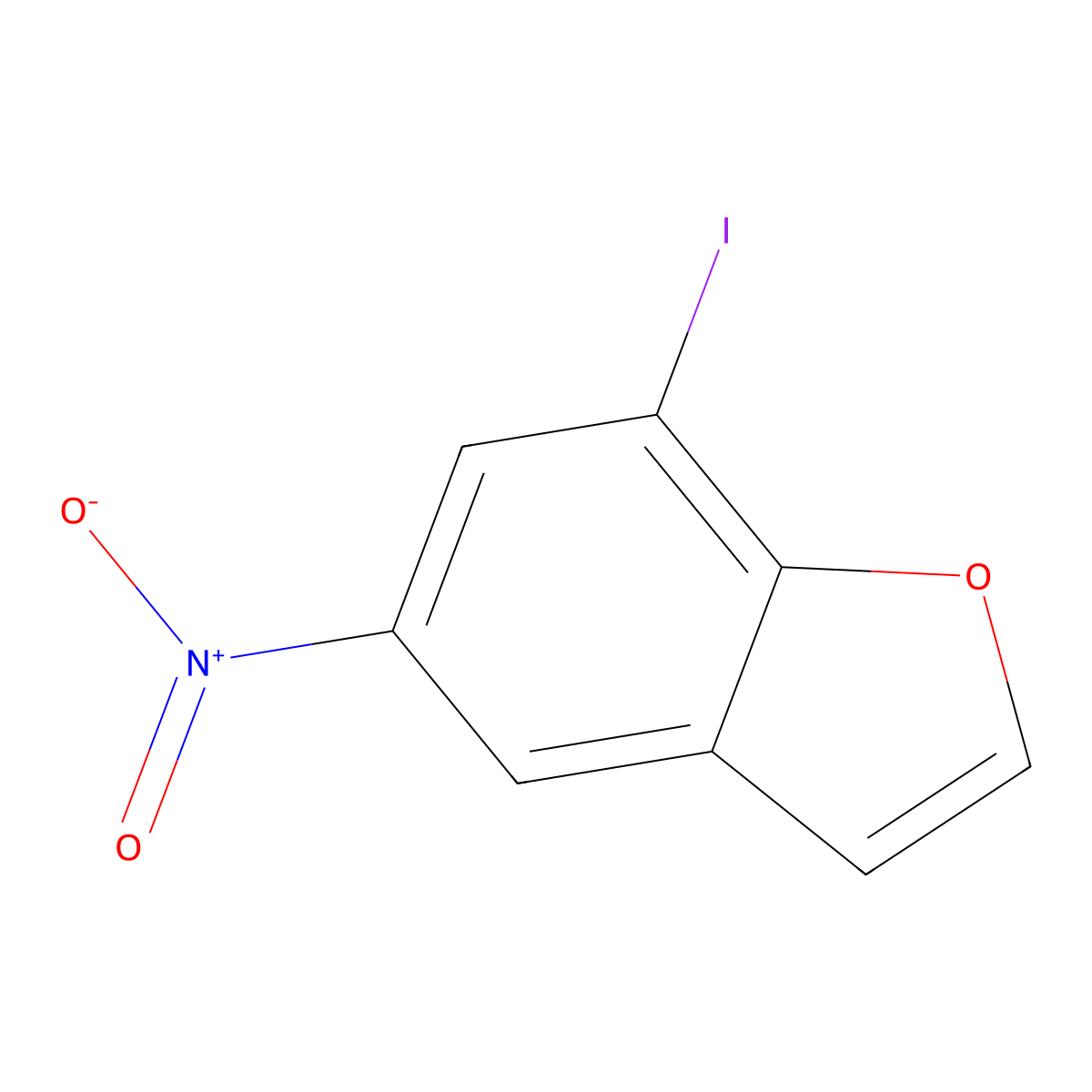 7-Iodo-5-nitrobenzofuran molecular structure, CAS 478617-58-2