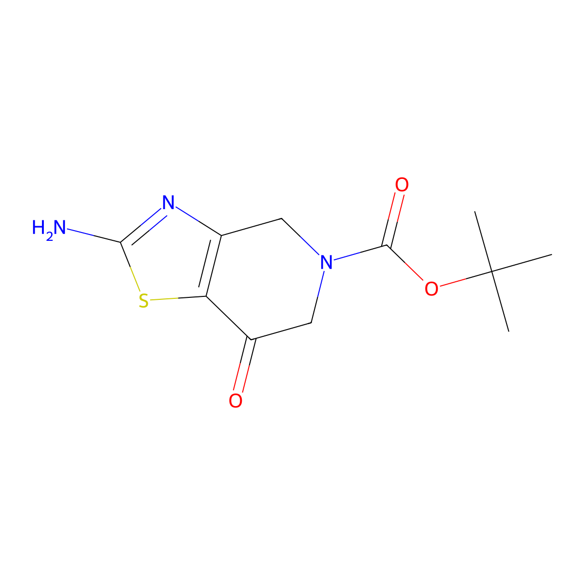 tert-Butyl 2-amino-7-oxo-6,7-dihydrothiazolo[4,5-c]pyridine-5(4H)-carboxylate molecular structure, CAS 478624-69-0