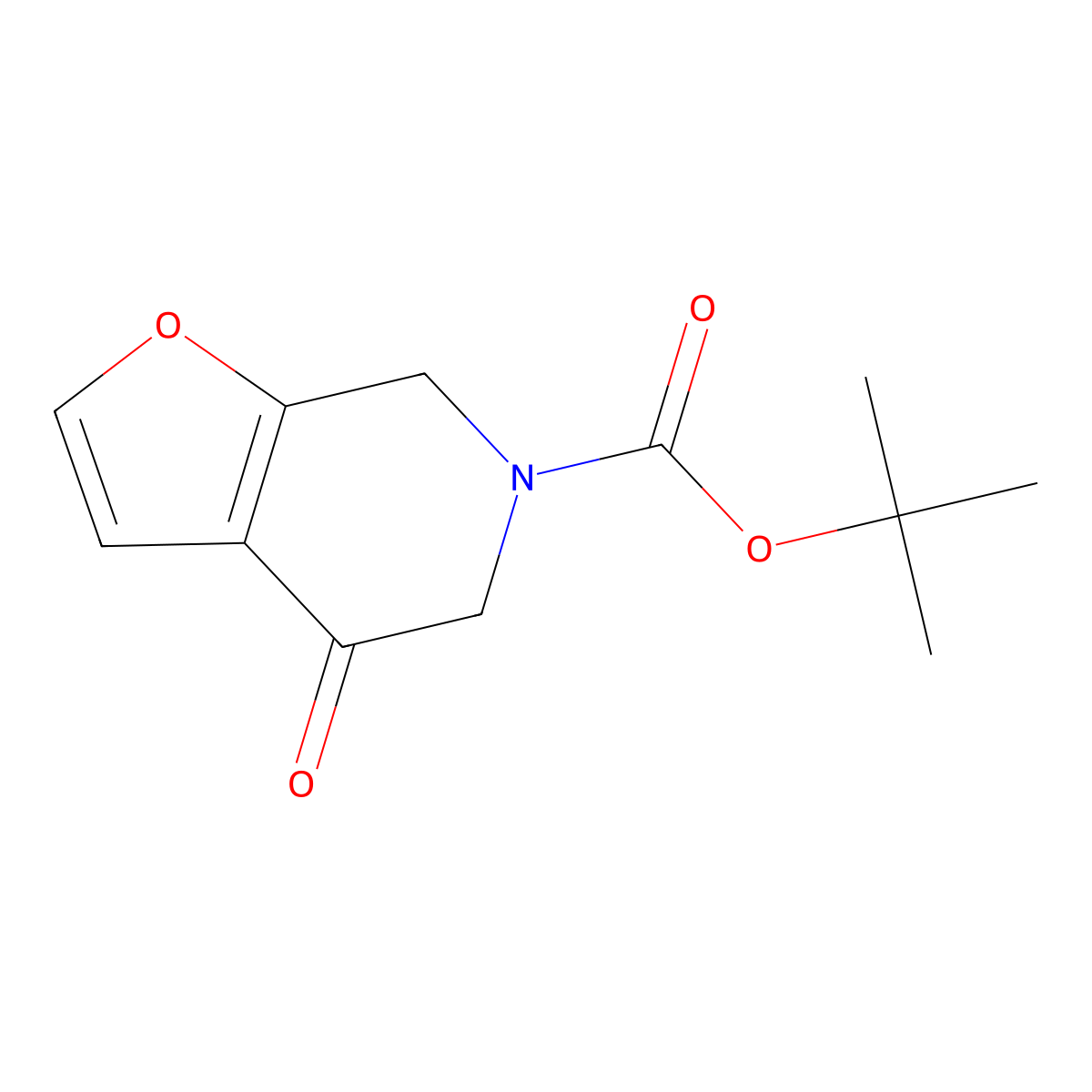 tert-butyl 4-oxo-4,5-dihydrofuro[2,3-c]pyridine-6(7H)-carboxylate molecular structure, CAS 478625-47-7