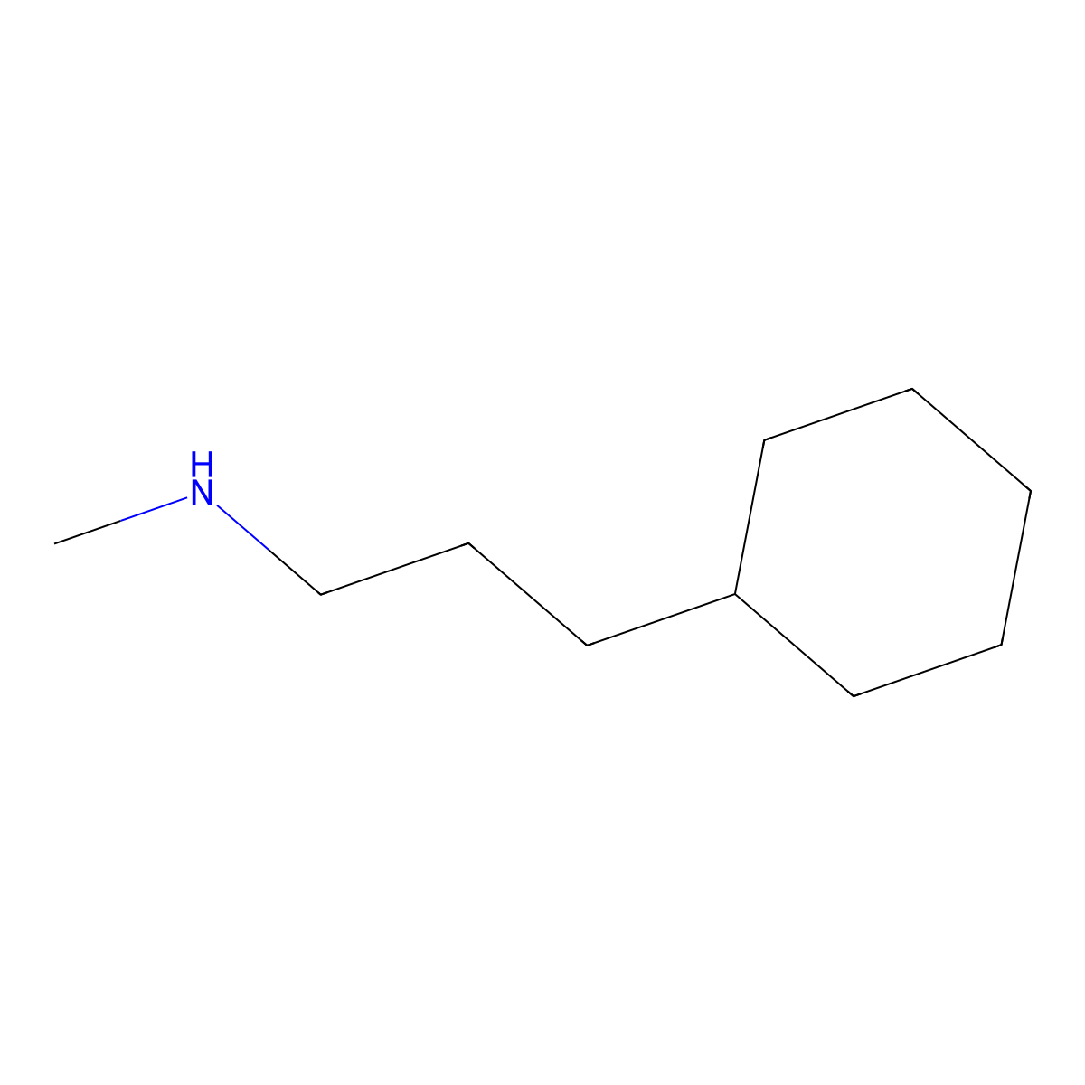 3-cyclohexyl-N-methylpropan-1-amine molecular structure, CAS 478626-71-0
