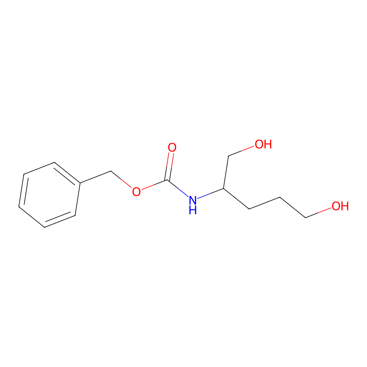 (S)-2-N-Cbz-Amino-pentane-1,5-diol molecular structure, CAS 478646-26-3