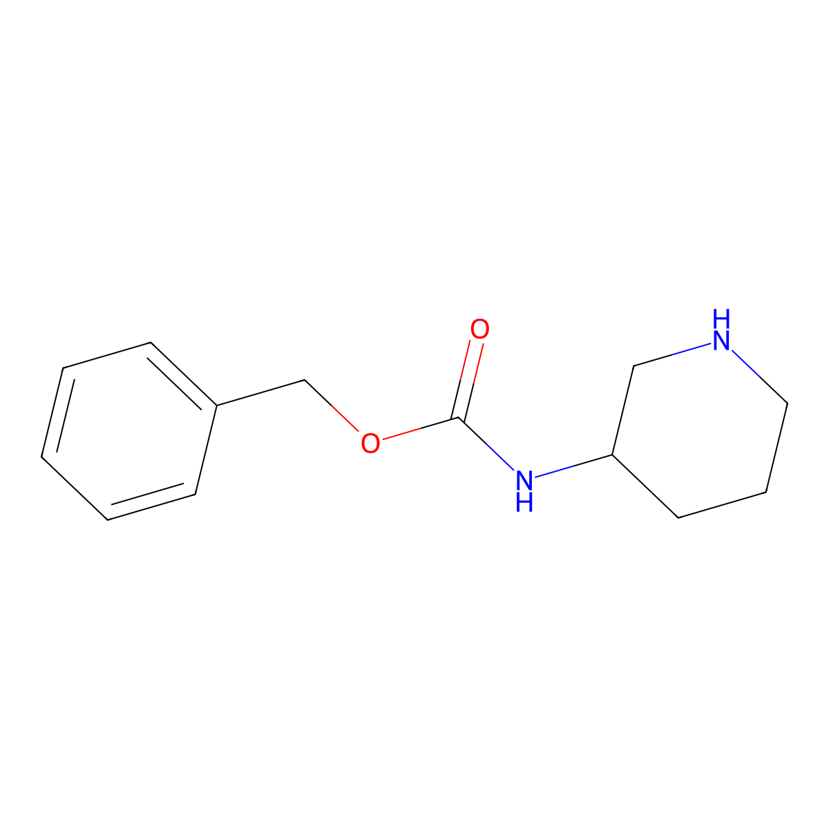 Benzyl (3R)-piperidin-3-ylcarbamate molecular structure, CAS 478646-32-1