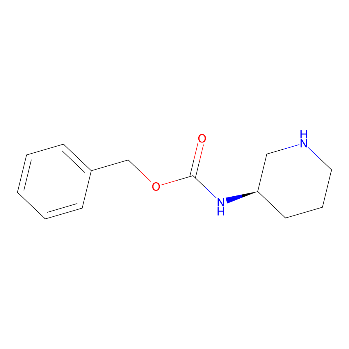 Benzyl (3R)-piperidin-3-ylcarbamate molecular structure, CAS 478646-32-1