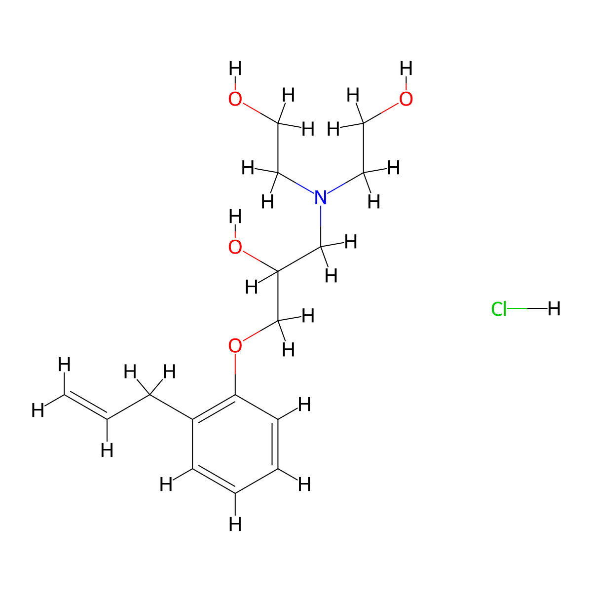 1-[Bis(2-hydroxyethyl)amino]-3-[2-(prop-2-EN-1-YL)phenoxy]propan-2-OL hydrochloride molecular structure, CAS 478653-58-6