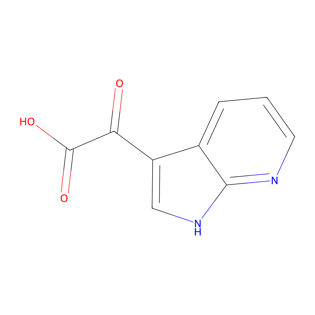 2-oxo-2-(1H-pyrrolo[2,3-b]pyridin-3-yl)acetic acid molecular structure, CAS 478677-93-9