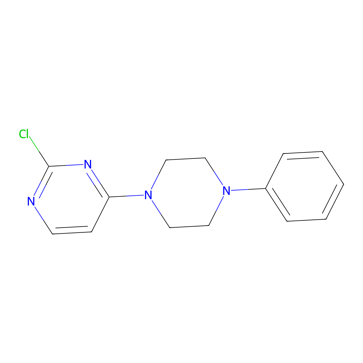 2-Chloro-4-(4-phenylpiperazin-1-yl)pyrimidine molecular structure, CAS 478688-05-0