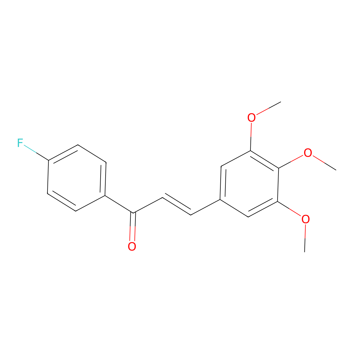 1-(4-Fluorophenyl)-3-(3,4,5-trimethoxyphenyl)prop-2-en-1-one molecular structure, CAS 478688-47-0