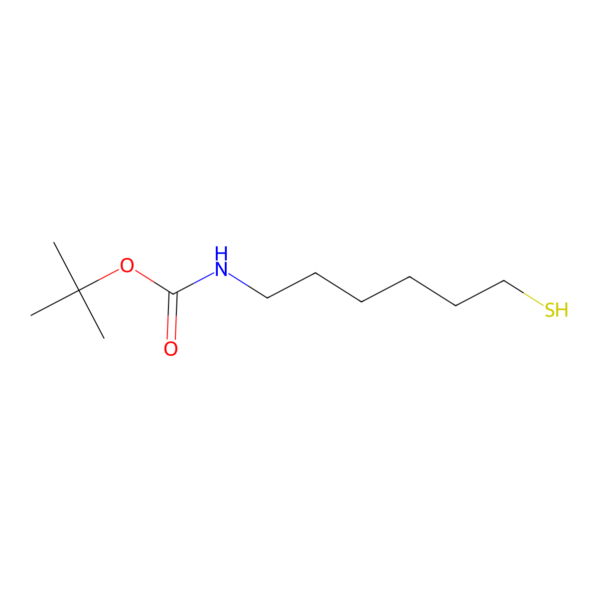 tert-butyl N-(6-sulfanylhexyl)carbamate molecular structure, CAS 478691-29-1