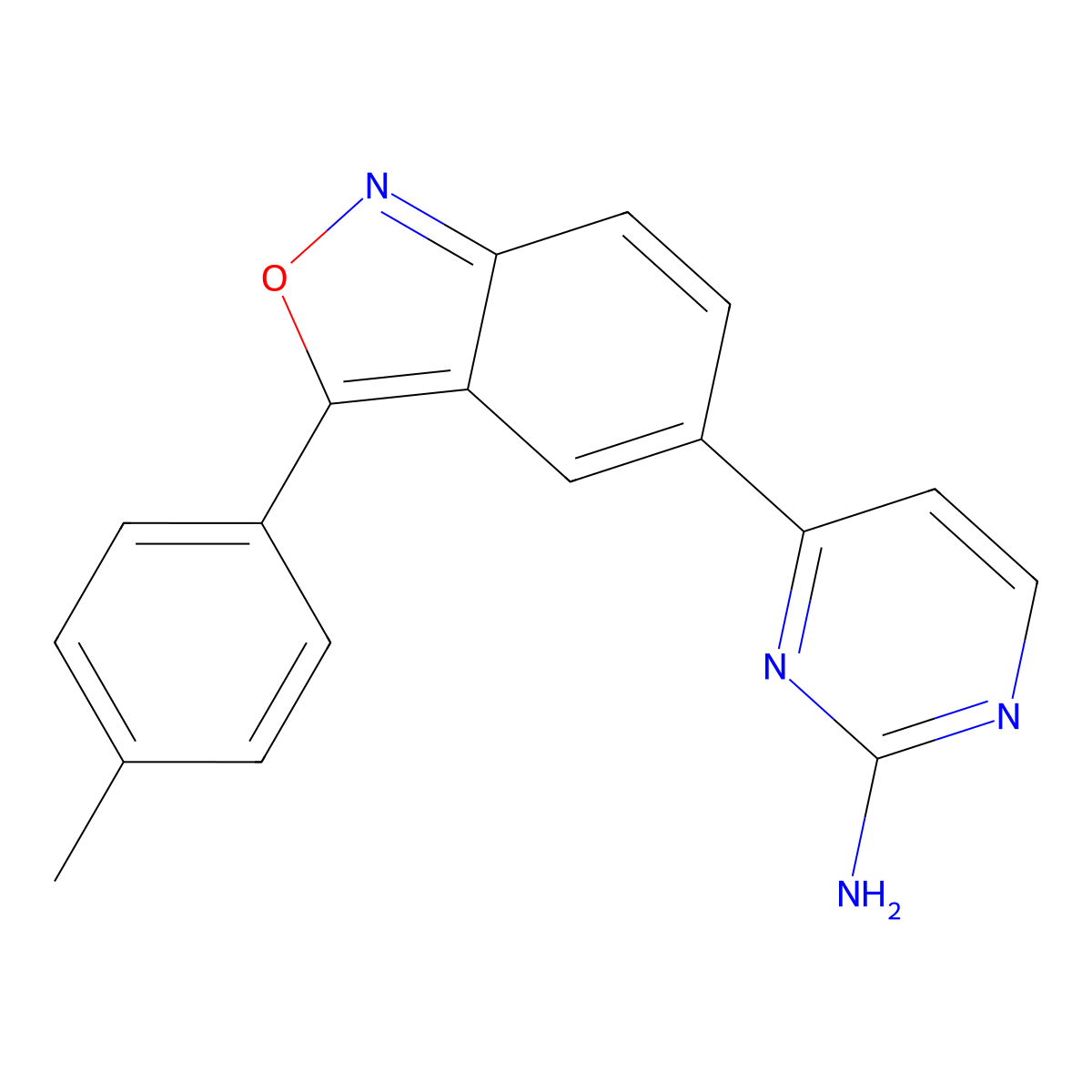 4-[3-(4-Methylphenyl)-2,1-benzoxazol-5-yl]pyrimidin-2-amine molecular structure, CAS 478692-83-0