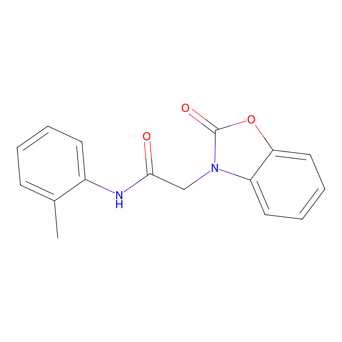 2-(2-Oxo-benzooxazol-3-yl)-N-o-tolyl-acetamide molecular structure, CAS 478695-47-5
