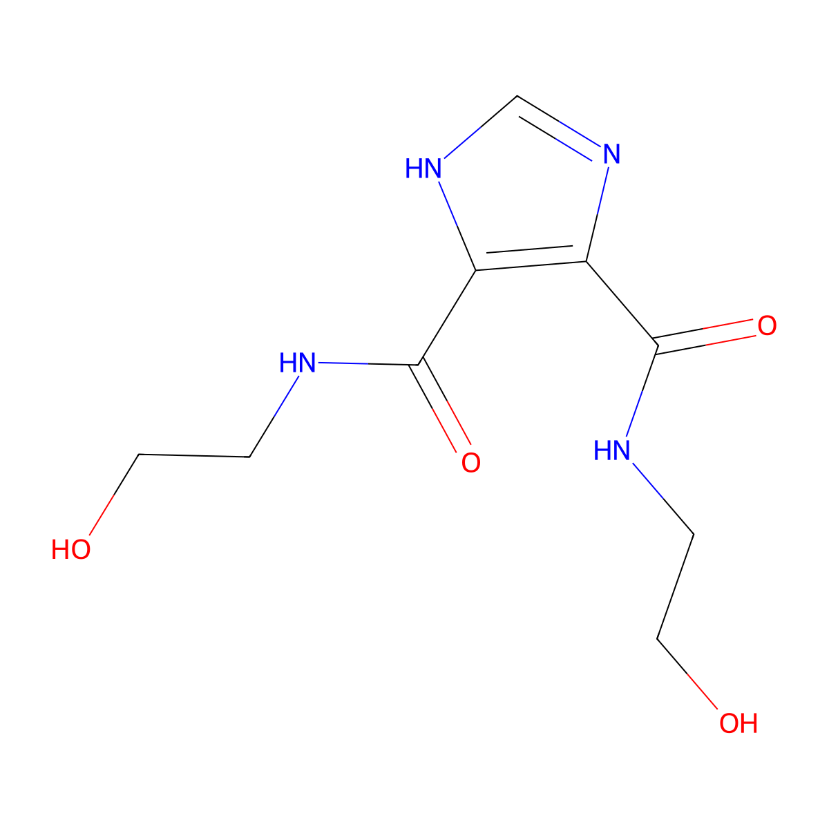 4-N,5-N-bis(2-hydroxyethyl)-1H-imidazole-4,5-dicarboxamide molecular structure, CAS 4787-06-8