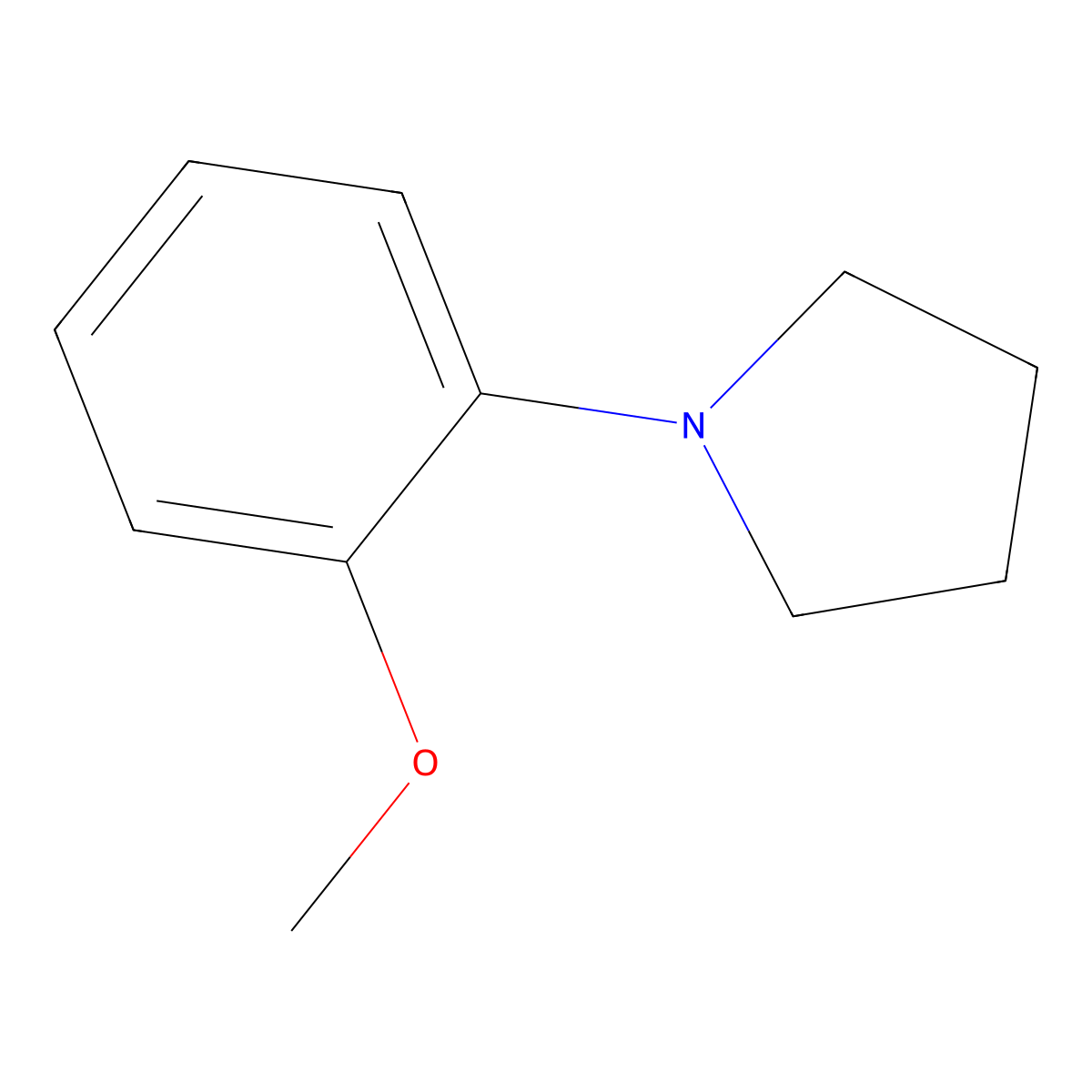 1-(2-methoxyphenyl)Pyrrolidine molecular structure, CAS 4787-76-2
