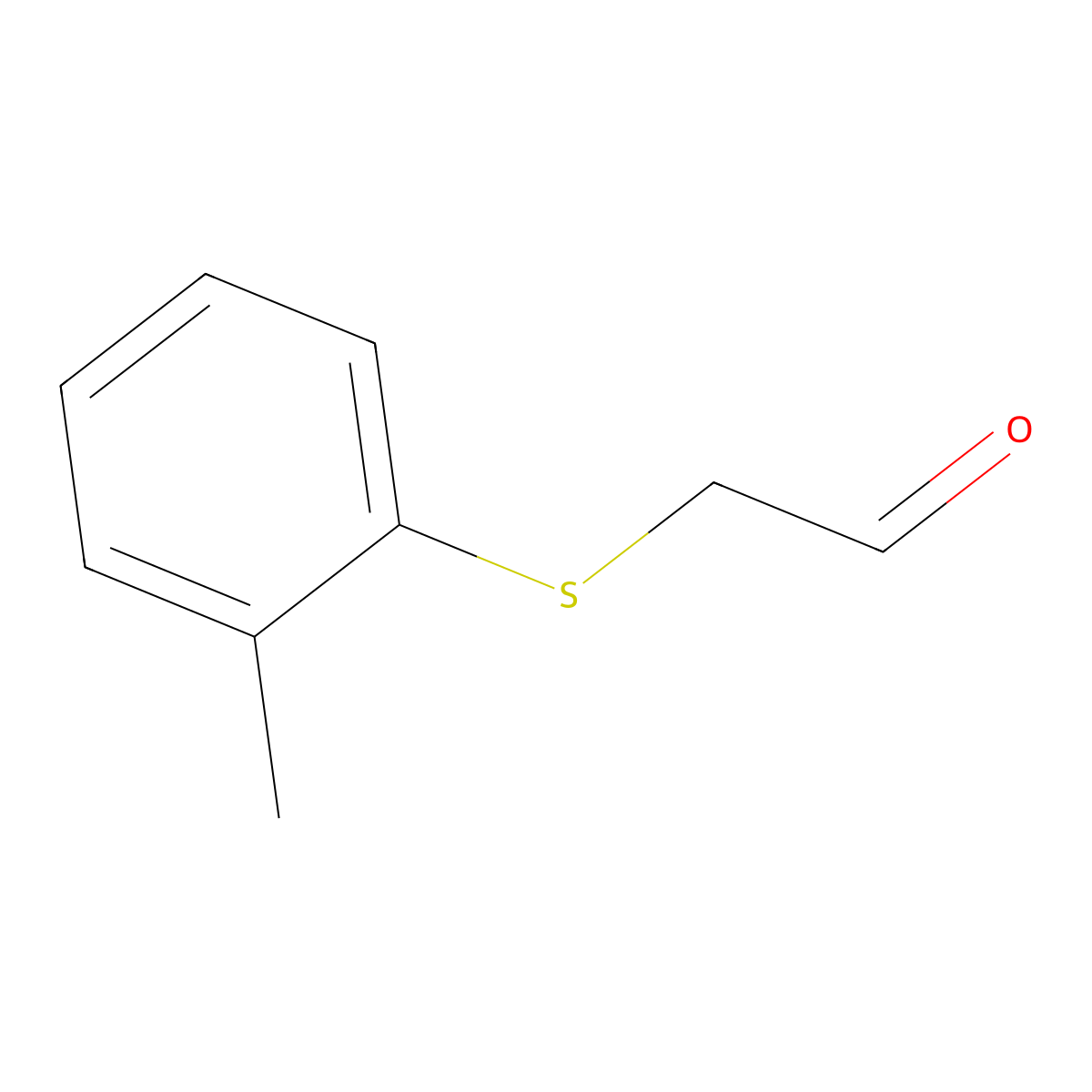 2-[(2-Methylphenyl)sulfanyl]acetaldehyde molecular structure, CAS 478700-97-9