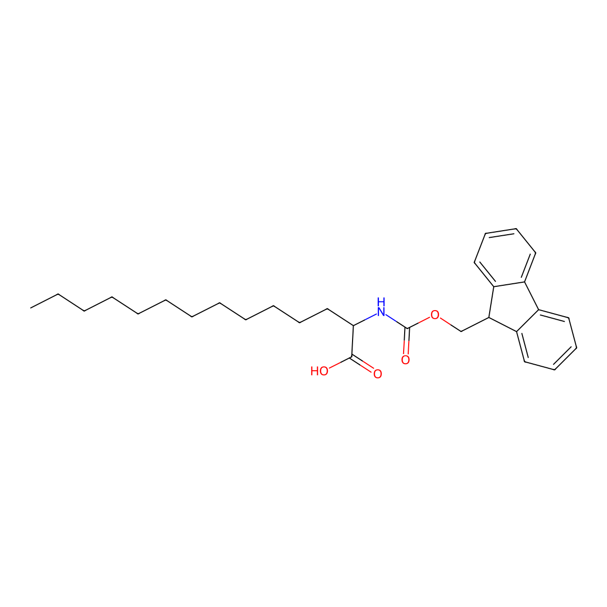 (2R)-2-(Fmoc-amino)tetradecanoic acid molecular structure, CAS 478706-39-7