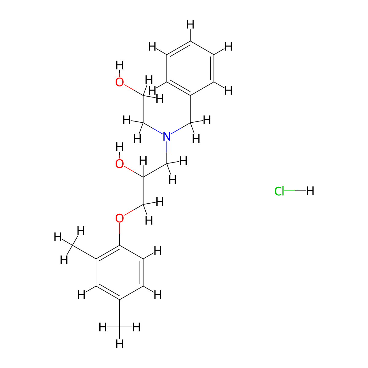 1-(Benzyl(2-hydroxyethyl)amino)-3-(2,4-dimethylphenoxy)propan-2-ol hydrochloride molecular structure, CAS 478785-00-1