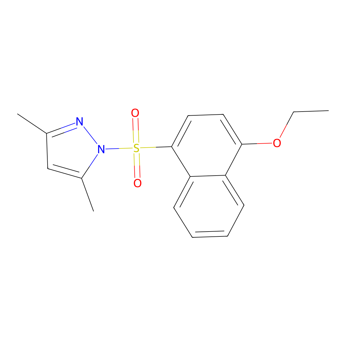 1-(4-Ethoxynaphthalen-1-yl)sulfonyl-3,5-dimethylpyrazole molecular structure, CAS 478788-83-9